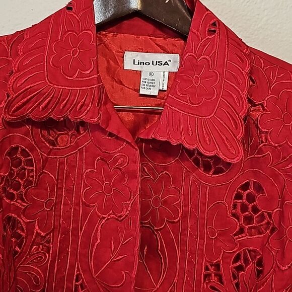 Lino usa eyelet jacket xl - Picture 2 of 10